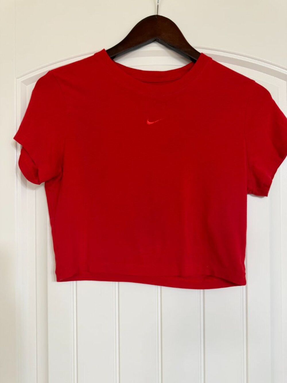 Red Nike Cropped Tee